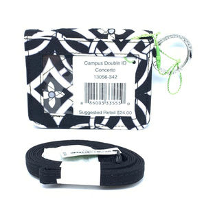 Double ID Case in Concerto & Lanyard in Black
